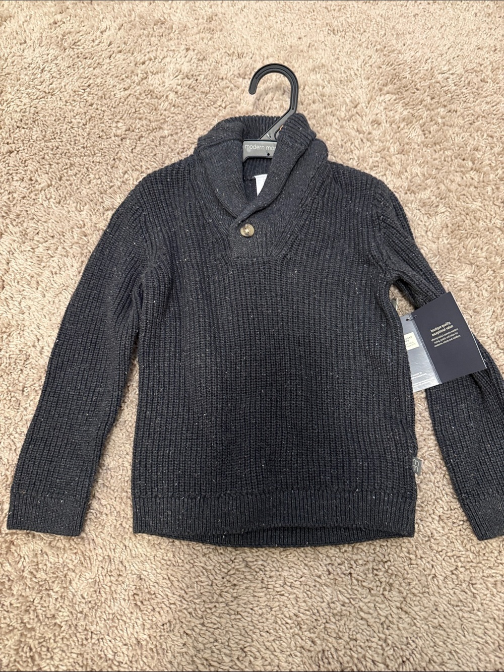 Modern moments Kids Shawl Collar Knit Sweater - Black size 4T-NWT